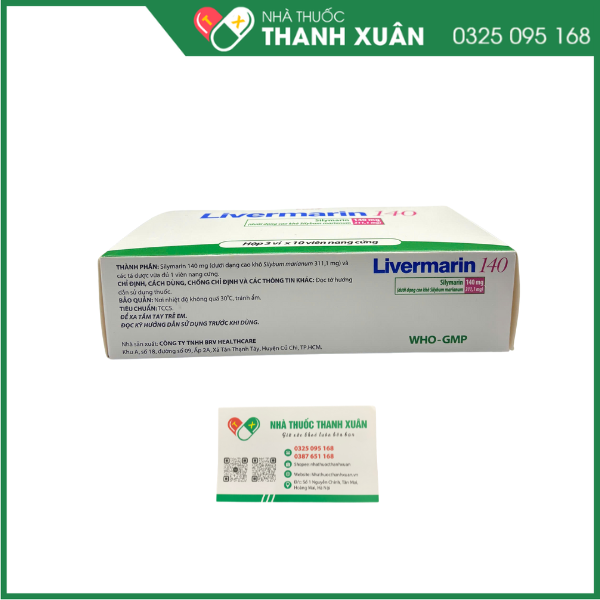 Thuốc Livermarin 140 BRV bảo vệ gan, điều trị rối loạn chức năng gan